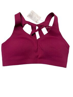 Lululemon Enlite Weave Back Bra Wild Berry 32B Womens High-Impact Support